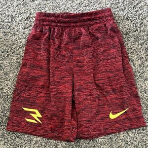 Nike Kids Red and Yellow Patterned Shorts